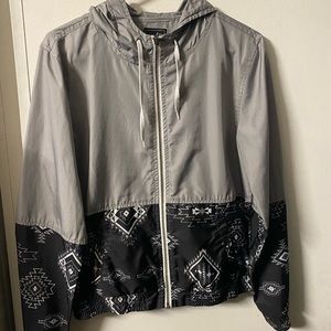 Gray/Black Windbreaker